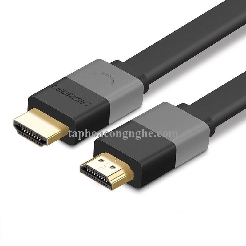 Ugreen 30114 10M màu Đen Cáp tín hiệu HDMI vỏ nhựa PVC cao cấp cáp dẹt HD120 30030114